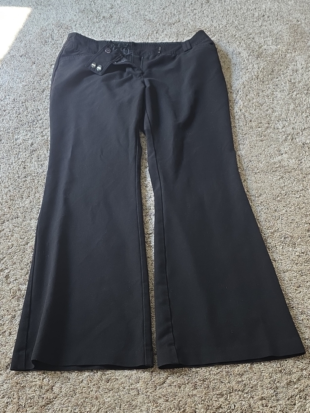 Women's Black Flared Dress Pants